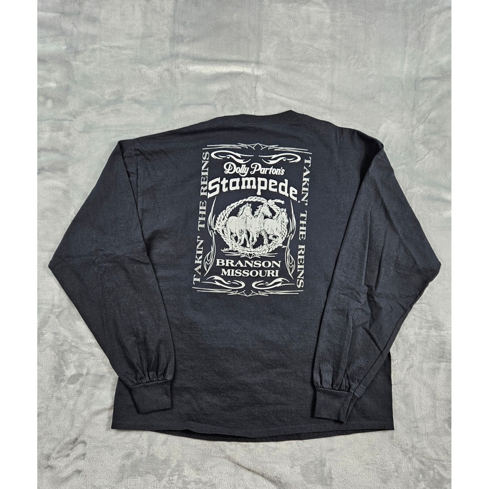 Dolly Parton Long Sleeve Tee Women's Size XL Stampede Taken'‎ the Reins Horses